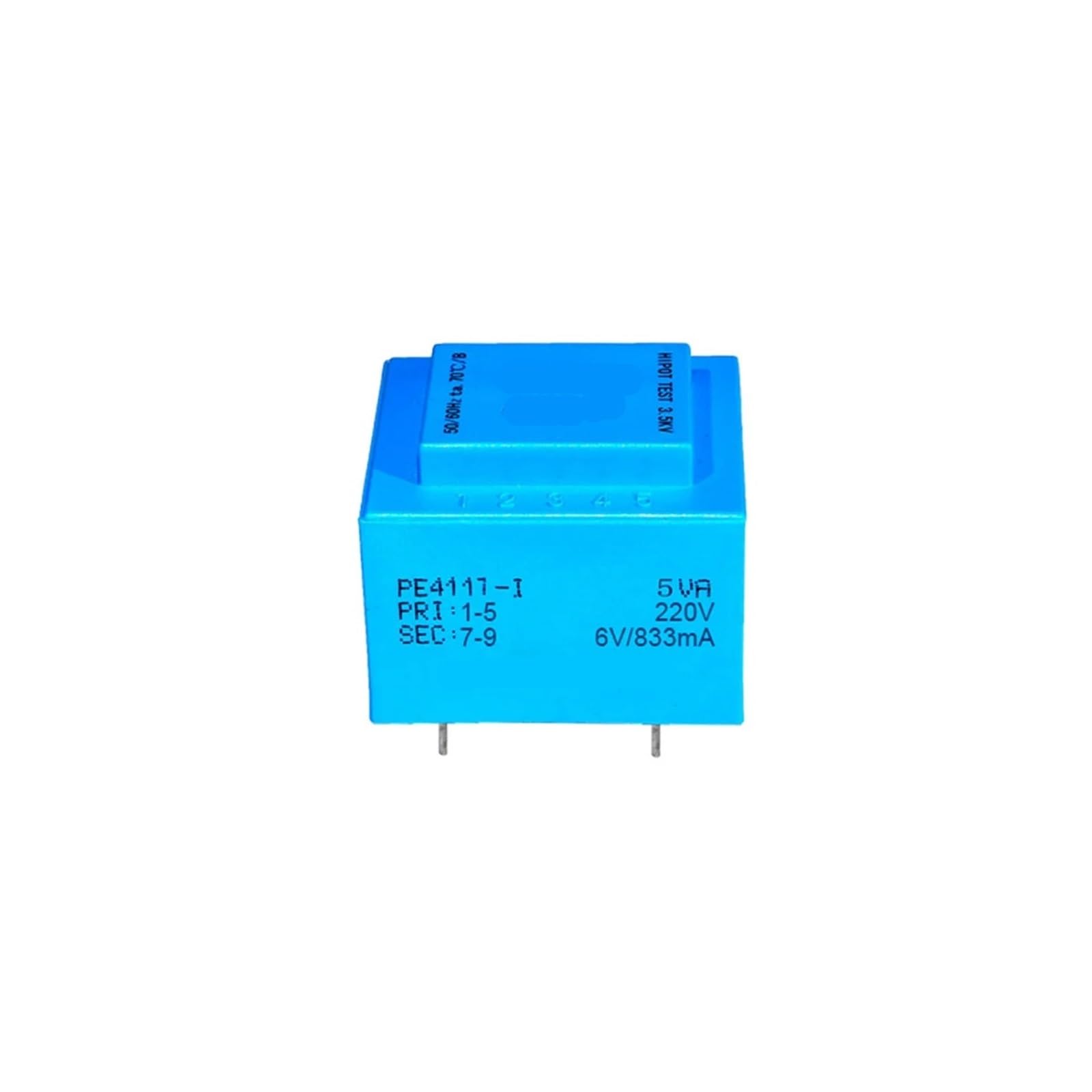 Transformador de potencia PE4117-I de 5 VA, 220 V/6 V x 2, 7,5 V x 2, 9 V x 2, 12 V x 2, 15 V x 2, 18 V x 2, 24 V x 2, 1 unidad(5VA 220V 24Vx2)