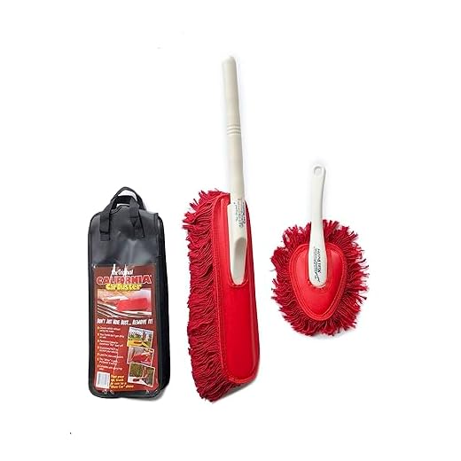 The Original California Car Duster Detailing Kit with Plastic Handle, Model Number: 62445 , Red