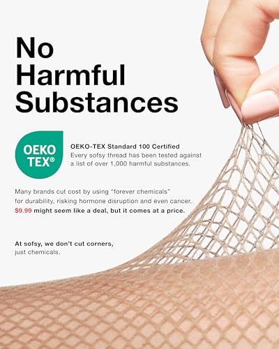 Image of sofsy Italian-Made Soft Fishnet Stockings for Women | 10-Year Hosiery Craftsmanship, Soft Dual Silicone Lace Top, Thigh Highs, Small Grid, Dig-Free, Stretchy
