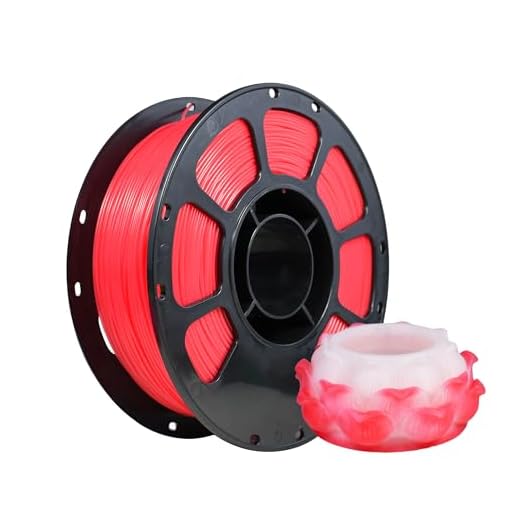 iBOSS 3D Printer Filament, Temperature Color Change PLA+ Filament 1.75mm, Neatly Wound 3D Printing Filament, Dimensional Accuracy +/-0.02mm, Fit for Most FDM 3D Printers, 1KG Spool. (Red to White)