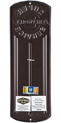 Open Road Brands Chevrolet Super Service Metal Thermometer