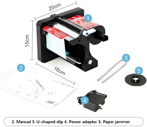 Label Dispenser Machine, Fully Automatic Label Peeling & Rewinding, Adjustable Speed for Self-Adhesive, PET, PVC Labels, Width Range 20mm-130mm