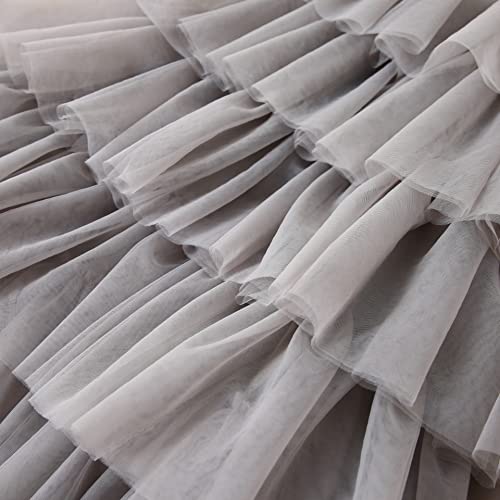 Deefant Girls Flower Floral Lace Sleeveless Tutu  Maxi Layered Dress Kids Tulle Wedding Party Gown Size 2-11 #TOP3