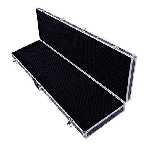 USAStock Gun Case 135X35X12cm Aluminum New Framed Locking Gun Pistol Handgun Lock Box Hard Storage Carry Case Black