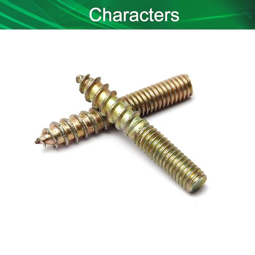 Image of Double Headed Hanger Bolts M4x25mm Carbon Steel Self-Tapping Screw for Pet Furniture, Outdoor Furniture, Household Furniture,Bronze 50PCS