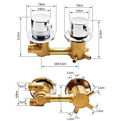Miscelatore termostatico per doccia, valvola