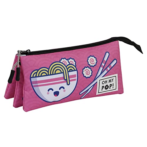 Oh My Pop! Yaki-2.0 FAN Triple Pencil Case, Pink, Green - Image 3