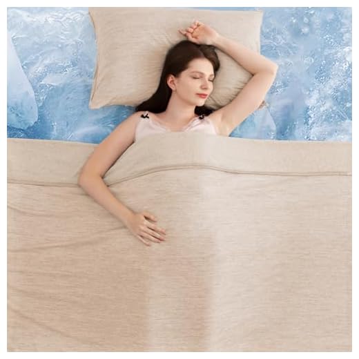 Elegear Revolutionary Cooling Blanket Queen Size Absorbs Heat to Keep Adults/Children/Babies Cool on Warm Nights, Japanese Q-Max>0.4 Arc-Chill Cooling Fiber, Summer Blanket for Night Sweat - Beige