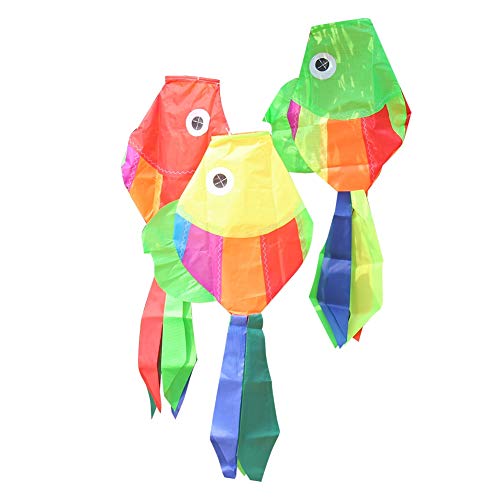 Shuohu Cute Carp Fish Kite for Kids Adults,Windsock Direction Flag Outdoor Flying Game Accessory - Random Color
