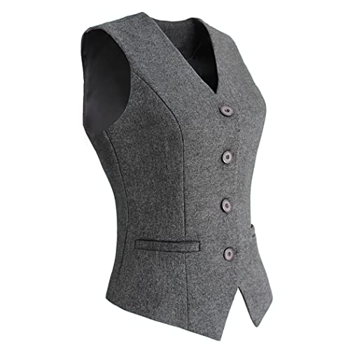 Chaleco elegante para mujer con cuello en V sastrero formal 2