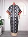 HD African Print Boubou Dress for Woman Black Kaftan Casual Gown Half Sleeves