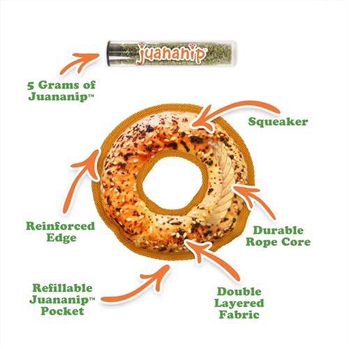 Image of Doggijuana Avocado Toast & Everything Bagel Dog Toy Bundle | 2 Pack | Refillable squeaky plush dog toy + organic calming catnip; eases anxiety, stress & storms; drug-free, hand-harvested
