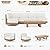 Sophia & William 6 Piece Patio Furniture Set L Shape Outdoor Sectional with 8.7inch Ultra-Thick Cushion, All Weather Wicker & HDPE Patio Conversation Sets Backyard Furniture with Coffee Table for lawn