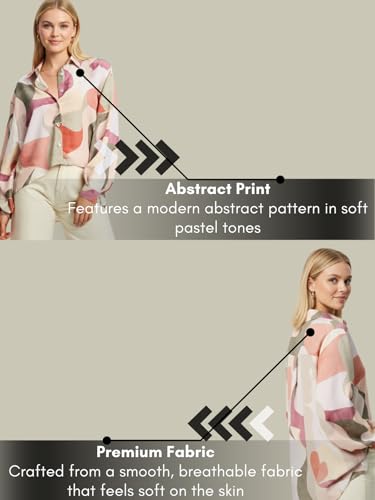 Image of Leriya Fashion Tops for Woman | Casual Top for Women Stylish Western Outfit | Collared Button Shirt for Women Oversized | Girls Professional Shirt for Office and Daily Outfit