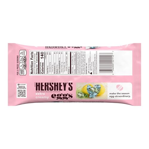 HERSHEY\'S Extra Creamy Milk Chocolate Eggs, Easter Candy Bag, 9 oz - Thumbnail 4