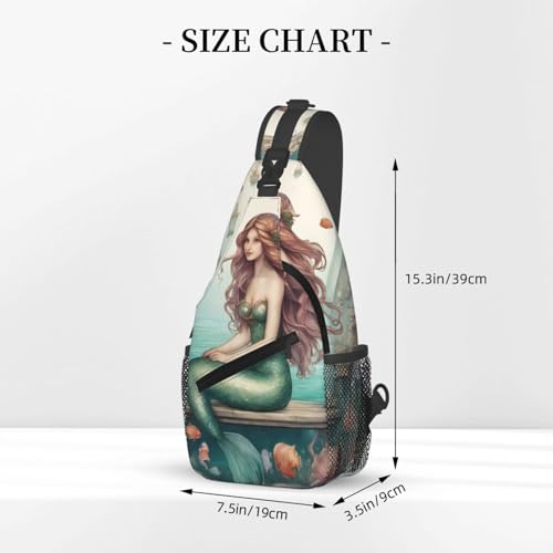Mochila cruzada casual unisex Fairy Tale Mermaid03 miniatura 3
