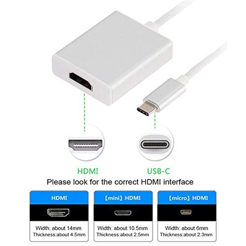 USB-C-to-HDMI-Adapter-Aluminum-Portable-USB-C-Adapter-Supports-4K-60Hz-for-MacBook-Pro-MacBook-Air-Pixelbook-XPS-Galaxy-and-More-NOT-COMPATIBLE-WITH-MOBILE-Silver