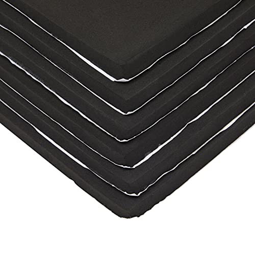 6 Pack Adhesive 1/2" Thick Neoprene Rubber Sheets, 12"X12" Sponge Foam Pads For Diy Cosplay #TOP6