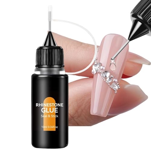 Glue Du Charme De L'ongle, Colle À Strass Pour Ongles Gel De Fixation Longue Durée 10ml, Adhésif Résistant Pour Femmes, Filles, Débutantes, Salon À Domicile, Artisanat Et Beauté Des Ongles