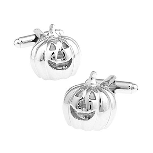 Mancuernillas Hombre Calabaza Plateadas KnBoB miniatura 1