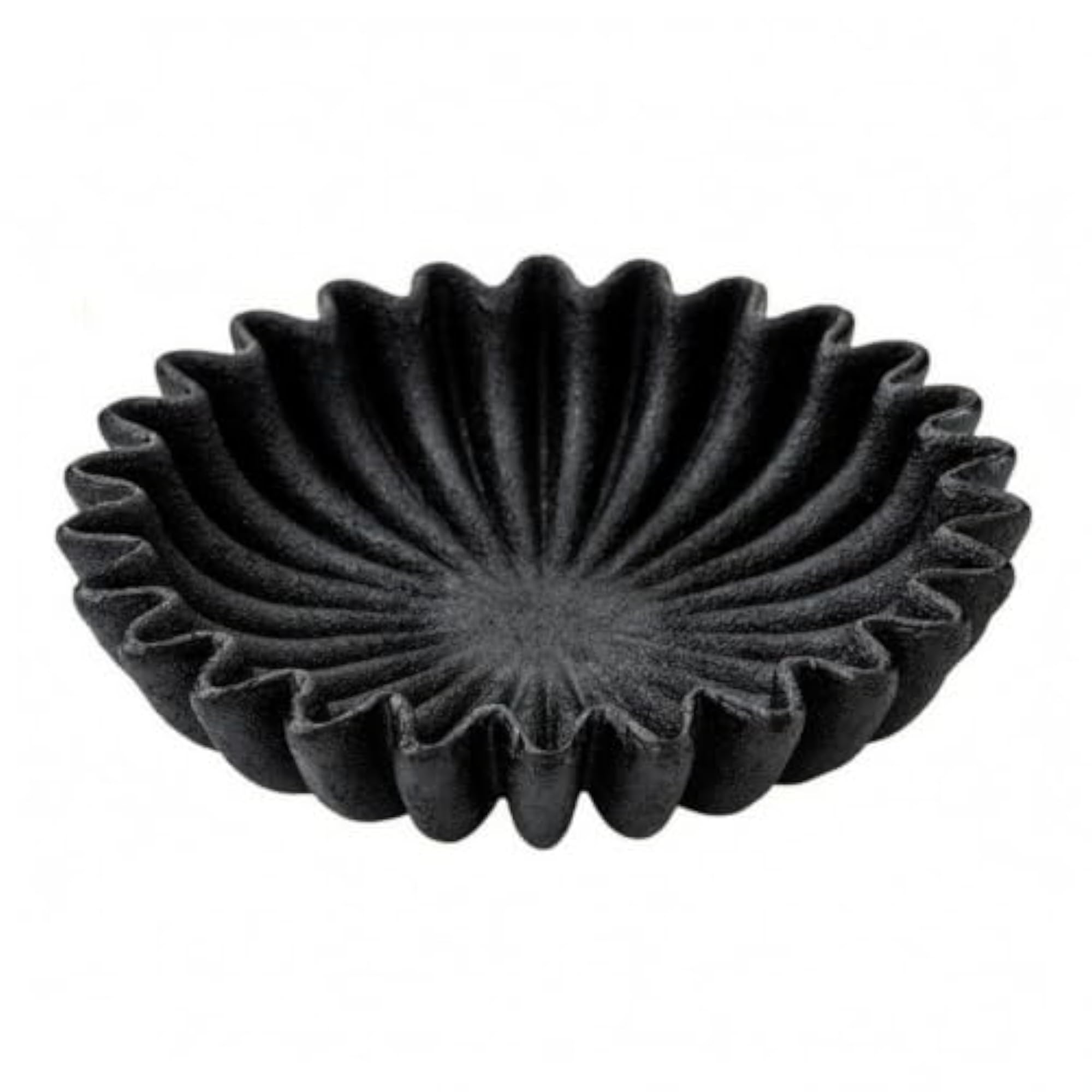 Sculptural Round Decorative Tray, Minimalist Design