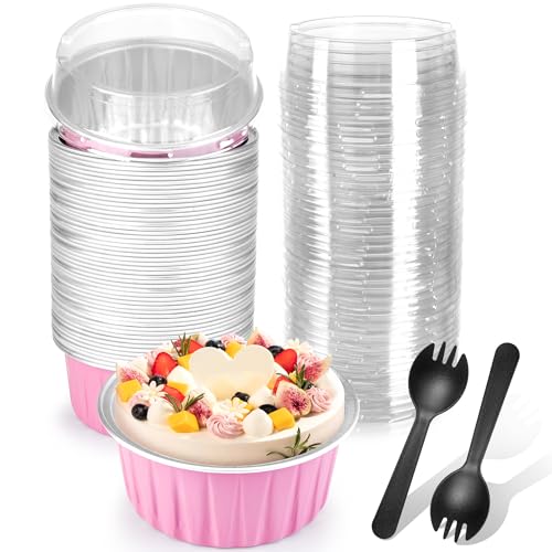 50 Mini Aluminum Baking Cups with Lids & Spoons - $14.99 - Image 2