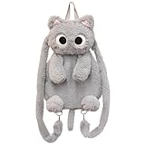 AZIDWERYQ Mochila de animales de peluche, mochila de felpa de dibujos animados lindo para niñas, estudiante, uso diario, bolso de viaje para gatos