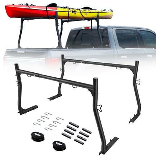 OTHOWE 46-71” Heavy Duty Carbon Steel Truck Ladder Rack, Universal