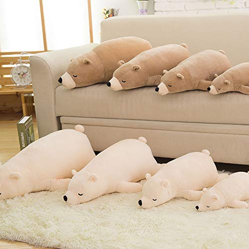 Lindo Juguete de Peluche de Oso Polar Muñeca de Oso Polar Suave Almohada para Dormir Muñeca de Animales de Peluche para niños Regalos de cumpleaños de Navidad Blanco-A 90 cm