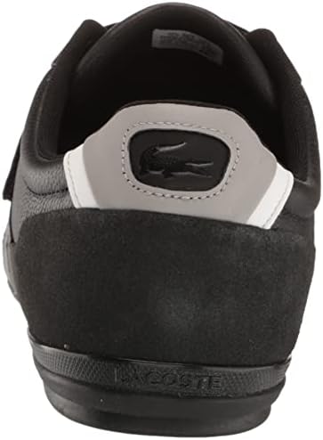 Lacoste Men's Misano Strap Sneaker, Black/Light Grey, 12 | Image 2