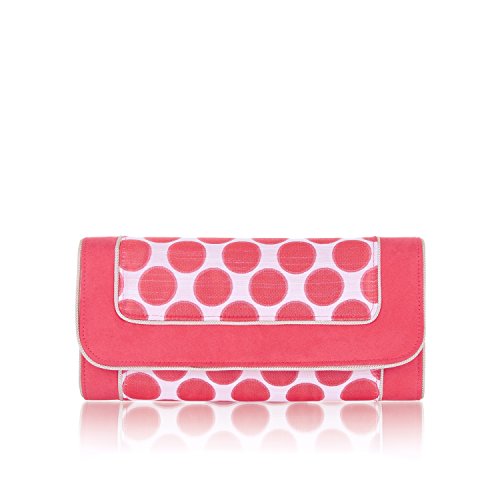 Pochette Coral Polka Dot Ruby Shoo Charleston pour ranger smartphone et maquillage