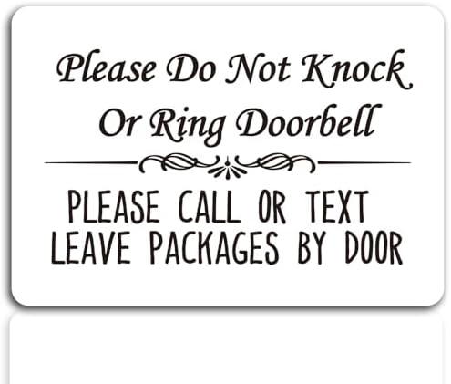 Amazon.com : Please Do Not Knock Or Ring Doorbell Sign for Business ...