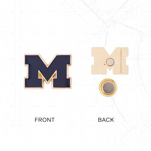 Image of Desert Cactus University of Michigan Magnetic Metal Lapel Pin (C)
