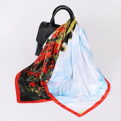 Famous Oil Painting Scarfs for Women - Head Scarf for Hair Wrapping at Night4