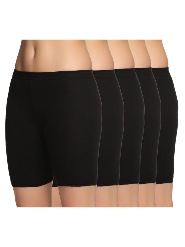 Image of Lux Karishma Shorts - 100% Pure Cotton, Soft & Breathable Undershorts for Women & Girls, Non-See-Through, Perfect for Layering Under Skirts & Everyday Use (Colors May Vary)
