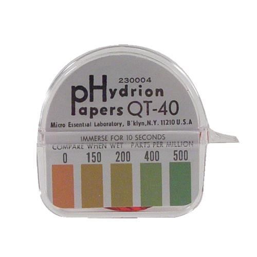 Hydrion quaternary ammonium test paper, 15ft roll, box of 10 Ph Test