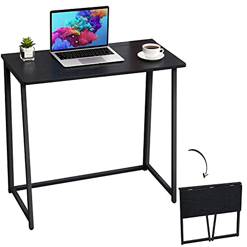 Top Brands GreenForest Folding Computer Desk 15.7 x 31.5 x 29.1 inches Foldable Small Writing Desk Study Table Easy to Assemble for Home Office,Black