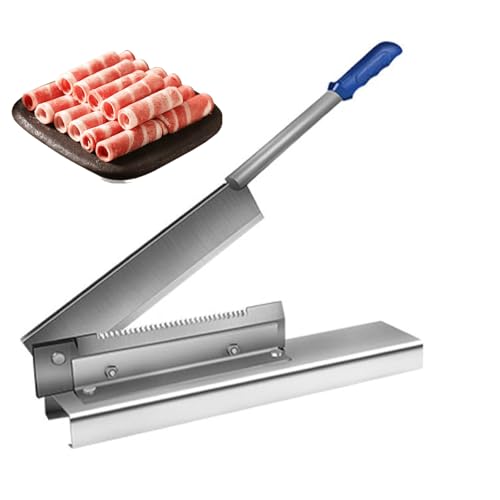 Cortador manual de carne, cortador de huesos de acero inoxidable con almohadillas antideslizantes, cortador de alimentos duradero para uso doméstico y comercial, fácil de limpiar, cortador de carne