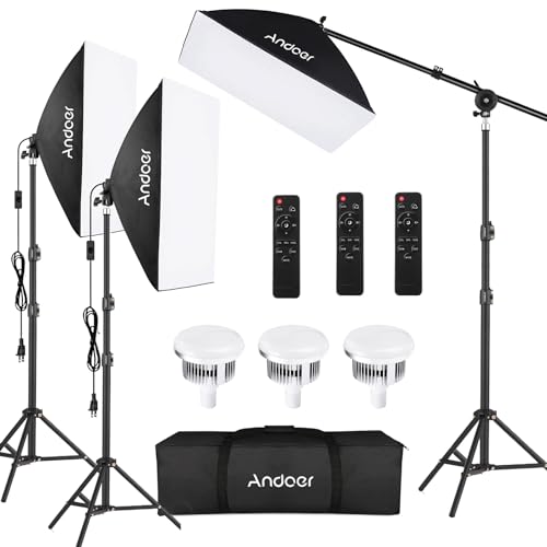Andoer Softbox Photography Lighting Kit Professional Studio Equipment with 20