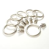 M-Aimee Premium Drapery Clip Rings - 4mm Extra Thick(38mm Interior Diameter) - Set of 48pcs (Silver)