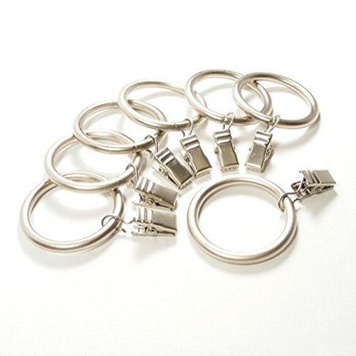 M-Aimee Premium Drapery Clip Rings - 4mm Extra Thick(38mm Interior Diameter) - Set of 48pcs (Silver)
