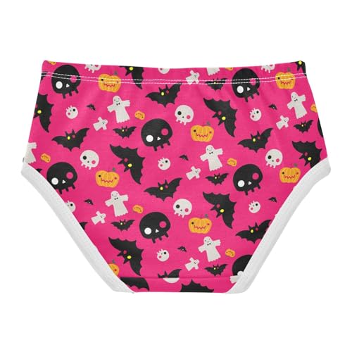 Little Girl Underwear Toddler Panties Kids Undies Halloween Skull Bats Soft Cotton Briefs 2T-8Y2