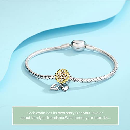 Sunflower Charm Fit for Pandora Charms Bracelet and Necklace You Are My Sunshine Charm Gifts for Women4