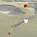 Yiju Golf Flagstick and Cup Golf Pin and Cup Set Portable Golf Flagpole with Handle for Country Club Training Garden Men Women, Red