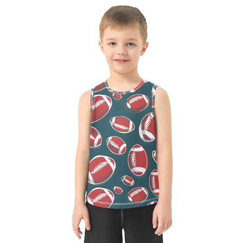 Boys' Tank Top Shirt Rugby Pattern Print Sleeveless T-Shirts2