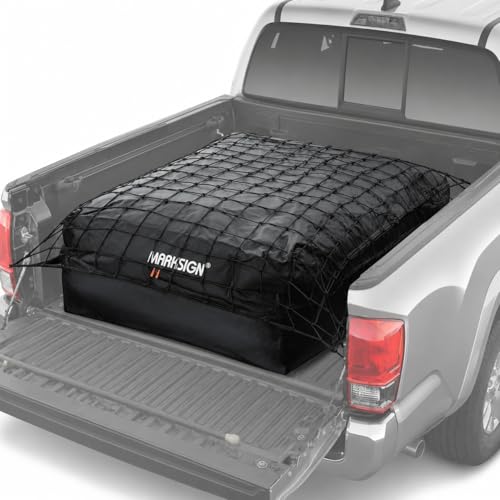 Image of Truck Bed Bag with Cargo Net, 26 Cubic Feet 100% Waterproof Truck Cargo Bag Fits Any Truck Size with 4 Handles, Packing Bag (51''x40''x22'', Patent Pending)
