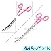 AAProTools Heavy Duty Pink PVC (Polyvinyl Chloride) Grip Handle German Grade Stainless Hemostat Forceps Curved Serrated 8