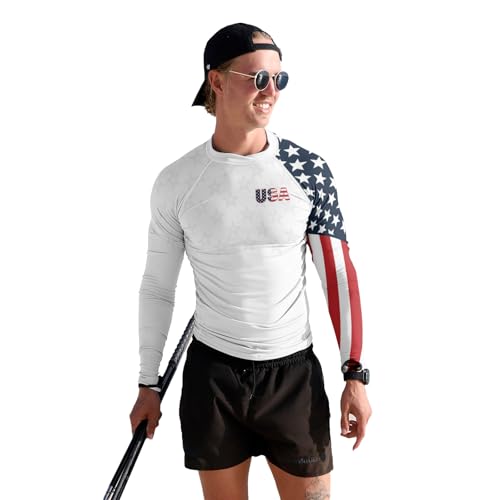 FORMONIES Men's Patriot Rash Guard – Long Sleeve Compression Shirt for BJJ MMA No-Gi Wrestling, Moisture-Wicking4