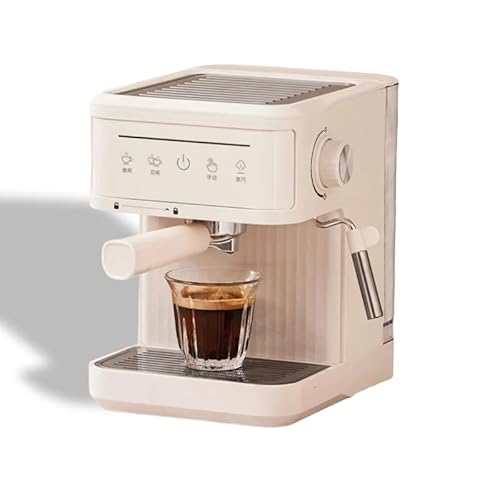 LumoLightコーヒーマシン、大容量、パウダー対応、メッシュフィルター、家庭用ラテアートとスチーム機能、エスプレッソマシン、小型、ミルク泡立て器付き、 (ホワイト)