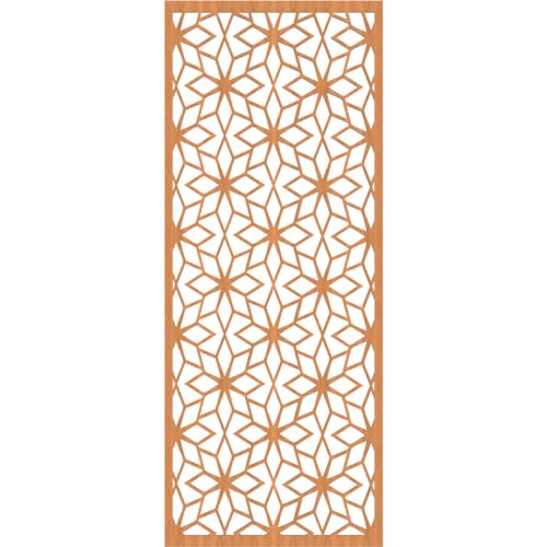 Image of 21 3 /8 inchW x 54 3 /8 inchH x 1 /4 inchT Lake Decorative Fretwork Wood Wall Panels, Cherry